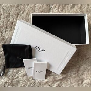 Celine Paris White Gift Box with Dust Pouch & Accessories – 5” x 9”